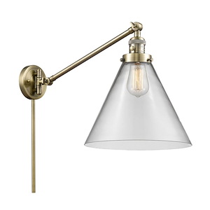 Cone - 1 Light Swing Arm Wall Sconce In Industrial Style-16 Inches Tall and 12 Inches Wide - 1289192