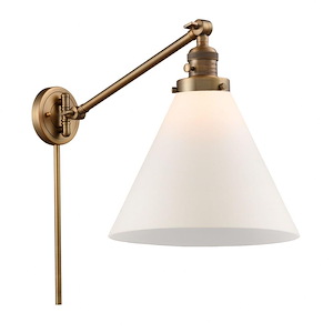 Cone - 1 Light Swing Arm Wall Sconce In Industrial Style-16 Inches Tall and 12 Inches Wide - 1289192