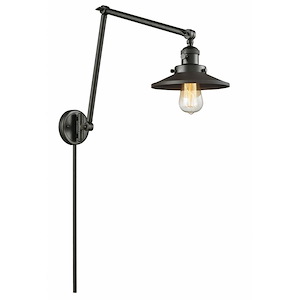 Railroad - 1 Light Double Extension Swing Arm Wall Sconce In Traditional Style-30 Inches Tall and 8 Inches Wide - 1289279