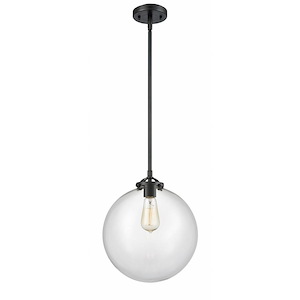 Beacon - 1 Light Stem Hung Mini Pendant In Industrial Style-13.38 Inches Tall and 12 Inches Wide - 1289204