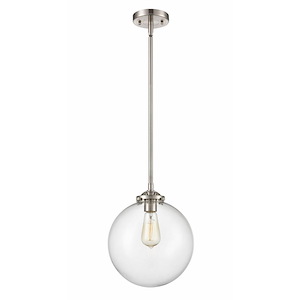 Beacon - 1 Light Stem Hung Mini Pendant In Industrial Style-11.38 Inches Tall and 10 Inches Wide - 1289199