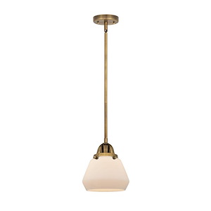 Fulton - 1 Light Stem Hung Mini Pendant-8 Inch Tall and 6.75 Inch Wide - 1423588
