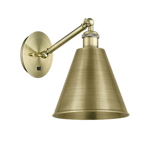Berkshire Metal - 1 Light Adjustable Wall Sconce-10 Inch Tall and 8 Inch Wide - 1423354