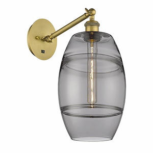 Vaz - 1 Light Arm Adjusts Up and Down Wall Sconce In Industrial Style-9.88 Inches Tall and 8 Inches Wide - 1329914