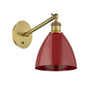 Plymouth Dome - 1 Light Wall Sconce In Industrial Style-13.25 Inches Tall and 7.5 Inches Wide - 1289300