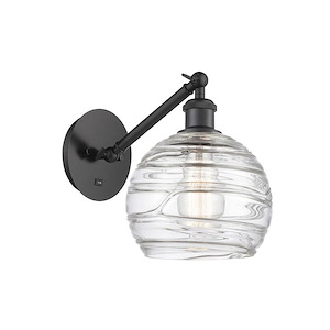 Athens Deco Swirl - 1 Light Wall Sconce-9.88 Inch Tall and 8 Inch Wide - 1113765