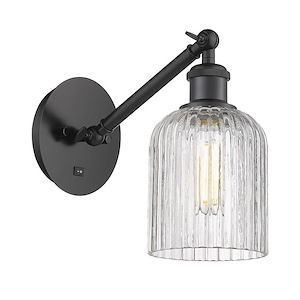 Bridal Veil - 1 Light Arm Adjusts Up and Down Wall Sconce In Art Deco Style-9 Inches Tall and 5 Inches Wide - 1329915