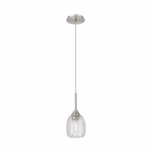 Berkshire - 1 Light Cord Hung Pendant-12 Inch Tall and 5.5 Inch Wide - 1364543