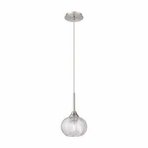 Berkshire - 1 Light Cord Hung Pendant-11 Inch Tall and 7 Inch Wide - 1364559