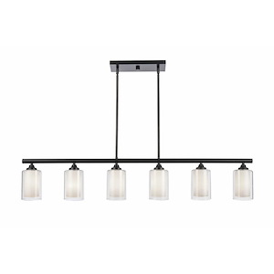 Fairbank - 6 Light Island-8 Inches Tall and 48 Inches Wide - 1289302