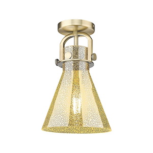 Newton Cone - 1 Light Flush Mount-12.5 Inch Tall and 8 Inch Wide - 1373894