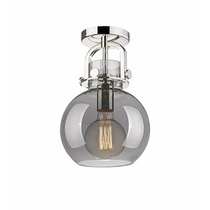 Newton Sphere - 1 Light Flush Mount-12 Inch Tall and 8 Inch Wide - 1291938