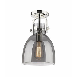 Newton Bell - 1 Light Arched Flush Mount-12.5 Inch Tall and 8 Inch Wide - 1291951