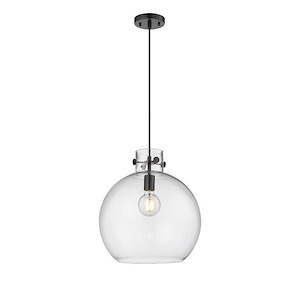 Newton Sphere - 1 Light Cord Hung Pendant-15 Inch Tall and 14 Inch Wide - 1423171
