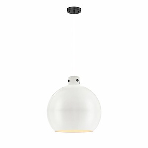 Newton Sphere - 1 Light Pendant In Industrial Style-18.25 Inches Tall and 18 Inches Wide - 1297587