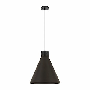 Newton Cone - 1 Light Pendant In Industrial Style-17.75 Inches Tall and 16 Inches Wide - 1297557