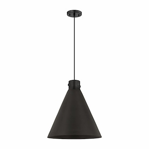 Newton Cone - 1 Light Pendant In Industrial Style-20.13 Inches Tall and 18 Inches Wide - 1297588