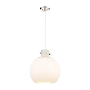Newton Sphere - 1 Light Cord Hung Pendant-15 Inch Tall and 14 Inch Wide - 1423609
