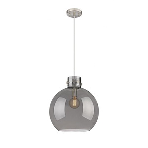 Newton Sphere - 1 Light Cord Hung Pendant-15 Inch Tall and 14 Inch Wide - 1423287