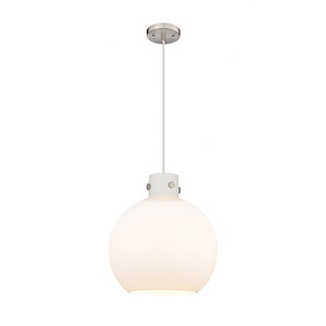 Newton Sphere - 1 Light Cord Hung Pendant-15 Inch Tall and 14 Inch Wide - 1423210