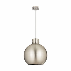 Newton Sphere - 1 Light Cord Hung Pendant In Industrial Style-15.38 Inches Tall and 14 Inches Wide - 1330002
