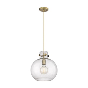 Newton Sphere - 1 Light Cord Hung Mini Pendant-13.13 Inch Tall and 12 Inch Wide - 1423374