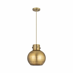 Newton Sphere - 1 Light Pendant with Metal Shade In Industrial Style-11.13 Inches Tall and 10 Inches Wide - 1297546