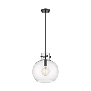Newton Sphere - 1 Light Cord Hung Pendant-13.75 Inch Tall and 12 Inch Wide - 1423231