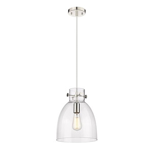 Newton Bell - 1 Light Pendant In Industrial Style-11.75 Inches Tall and 10 Inches Wide - 1291935