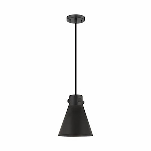 Newton Cone - 1 Light Pendant with Metal Shade In Industrial Style-9.88 Inches Tall and 8 Inches Wide - 1297668