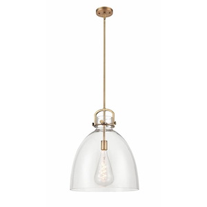 Newton Bell - 1 Light Stem Hung Pendant-19.63 Inch Tall and 16 Inch Wide - 1291946