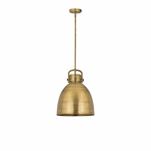 Newton Bell - 1 Light Pendant In Industrial Style-20.25 Inches Tall and 14 Inches Wide - 1423302