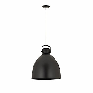 Newton Bell - 1 Light Pendant In Industrial Style-21.63 Inches Tall and 16 Inches Wide - 1297595
