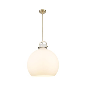 Newton Sphere - 1 Light Stem Hung Pendant-20.5 Inch Tall and 18 Inch Wide - 1373885