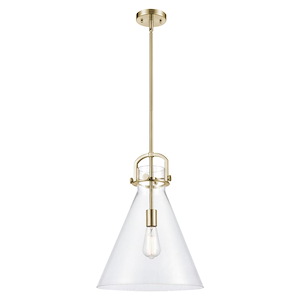Newton Cone - 1 Light Pendant-15 Inch Tall and 14 Inch Wide - 1423317