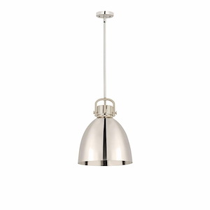 Newton Bell - 1 Light Pendant In Industrial Style-20.25 Inches Tall and 14 Inches Wide - 1423246