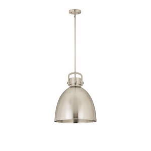 Newton Bell - 1 Light Pendant In Industrial Style-20.25 Inches Tall and 14 Inches Wide - 1423382