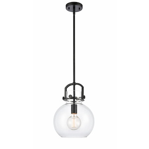Newton Sphere - 1 Light Stem Hung Mini Pendant-13.38 Inch Tall and 10 Inch Wide - 1291894