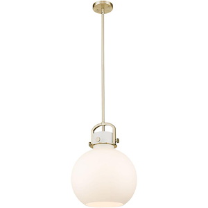 Newton Sphere - 1 Light Stem Hung Mini Pendant-15.38 Inch Tall and 12 Inch Wide - 1423618