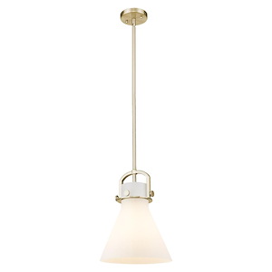 Newton Cone - 1 Light Mini Pendant-13.13 Inch Tall and 10 Inch Wide - 1423230