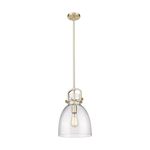 Newton Bell - 1 Light Stem Hung Mini Pendant-14.75 Inch Tall and 10 Inch Wide - 1373890
