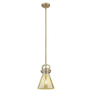 Newton Cone - 1 Light Glass Mini Pendant-11.38 Inch Tall and 8 Inch Wide - 1423319
