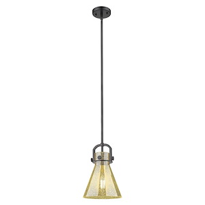 Newton Cone - 1 Light Glass Mini Pendant-11.38 Inch Tall and 8 Inch Wide - 1423247