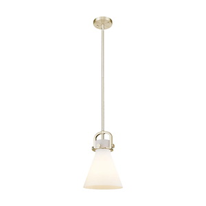 Newton Cone - 1 Light Stem Hung Mini Pendant-11.38 Inch Tall and 8 Inch Wide - 1373871