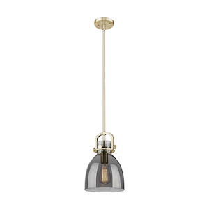 Newton Bell - 1 Light Stem Hung Mini Pendant-11.75 Inch Tall and 8 Inch Wide - 1373896