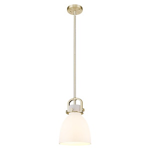 Newton Bell - 1 Light Stem Hung Mini Pendant-11.75 Inch Tall and 8 Inch Wide - 1291896