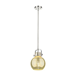 Newton Sphere - 1 Light Stem Hung Mini Pendant-11.25 Inch Tall and 8 Inch Wide - 1373879