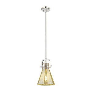 Newton Cone - 1 Light Stem Hung Mini Pendant-11.38 Inch Tall and 8 Inch Wide - 1373871