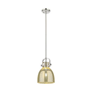 Newton Bell - 1 Light Stem Hung Mini Pendant-11.75 Inch Tall and 8 Inch Wide - 1373896