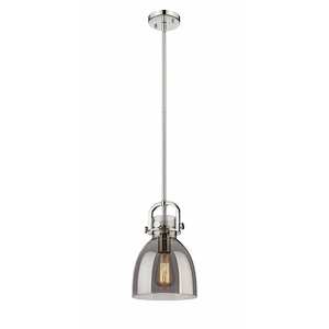 Newton Bell - 1 Light Stem Hung Mini Pendant-11.75 Inch Tall and 8 Inch Wide - 1291896
